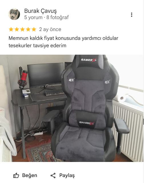 GamerX Yakuplu Koleksiyonu Koltuk