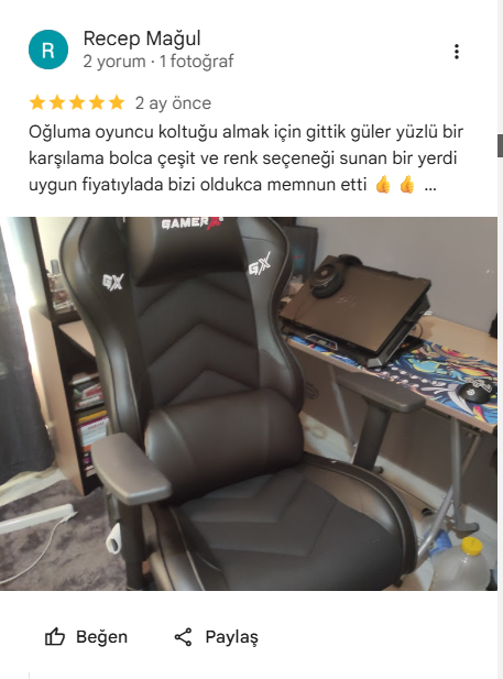 GamerX Yüksek Performanslı Oyuncu Koltuğu 3