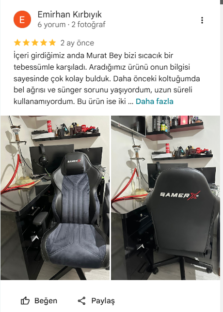 GamerX Yakuplu Koleksiyonu Koltuk